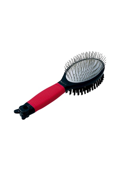 Ferplast Gro 5928 Çift Taraflı Oval Fırça/m, Red, Double