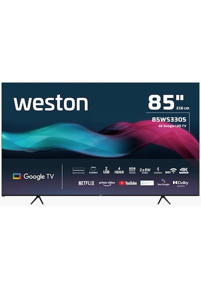 Weston 85WS3305 4K Ultra HD 85" 214 Ekran Uydu Alıcılı Google Smart LED TV