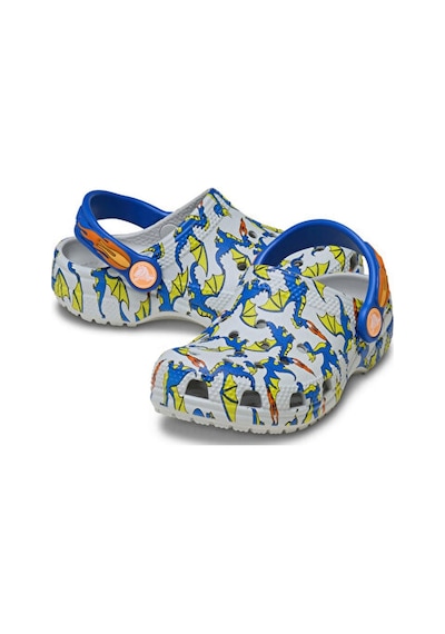 Crocs Classic Dragon Graphic Clog T Çocuk Terliği 212514-1ftgri Gri