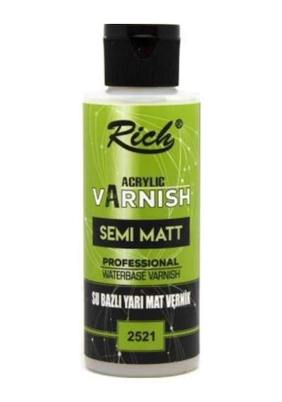 120cc Su Bazlı Yarı Mat Vernik / 2521 Beyaz