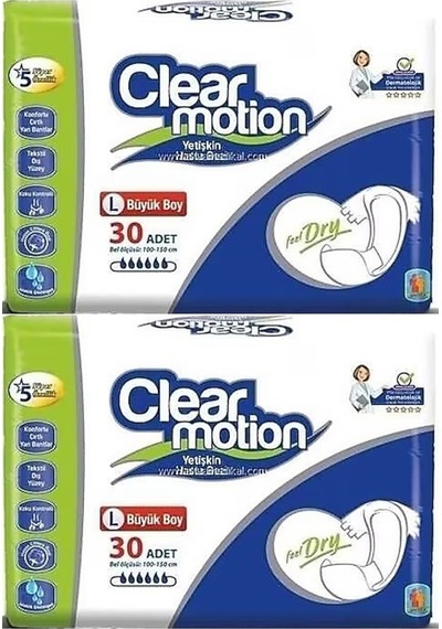 Clearmotion Yetişkin Hasta Bezi Bel Bantlı L Büyük Large 60 Adet L