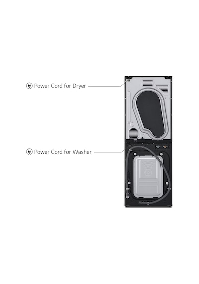 LG W4W8BVKK2HM Washtower 12 KG Yıkama 10 KG Kurutma I Ortak Panelli Çamaşır Ve Kurutma Makinesi