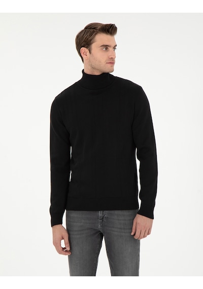 Pierre Cardin Erkek Siyah Kazak /triko 50296445-vr046 Siyah