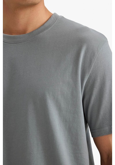 Defacto Pamuklu Basic Gri Erkek T-shirt V7699az/gn1175 Gri