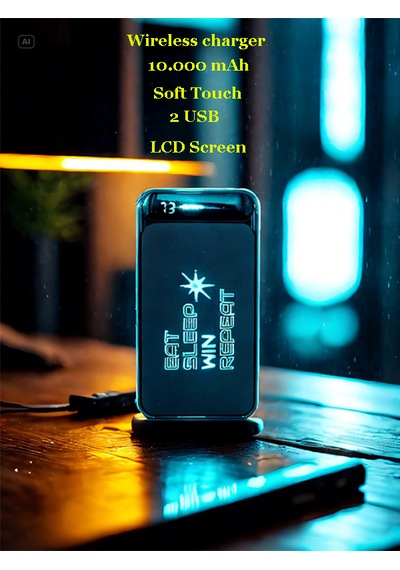 Powerbank Kablosuz 10.000 Mah 2 Usb 2.1a/5v Wireless 1a Type-c