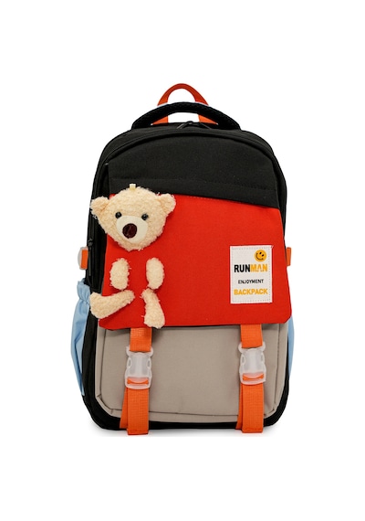 Wia Peluş Ayıcık Unisex Çocuk Kahve İlkokul Çantası