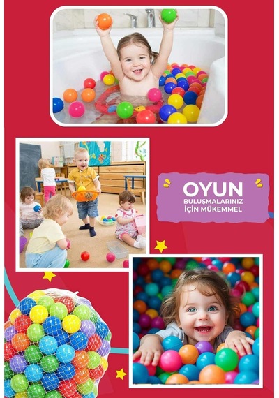 Havuz Topu - Şişme Oyun Havuz Topları 6 Cm 28 Adet - File, Havuz Topu Seti