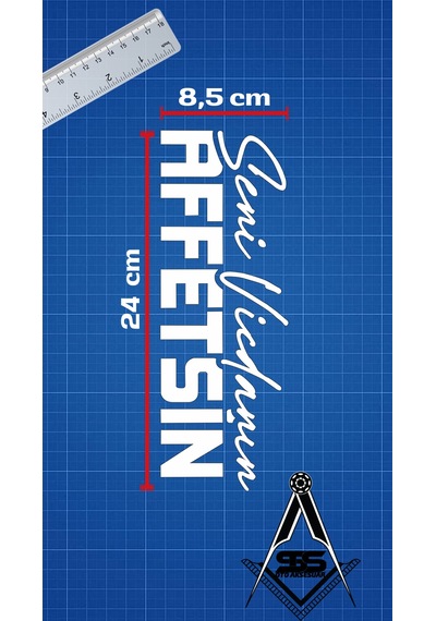 Seni Vicdanın Affetsin Yazı Jdm Araba-motosiklet Cam Etiket Sticker 24x8,4cm Beyaz Renk Beyaz
