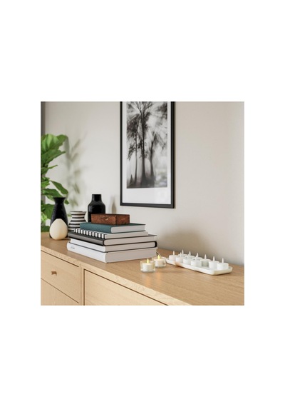 Ikea Skatgås Led'li Tealight Mum 12'li Beyaz