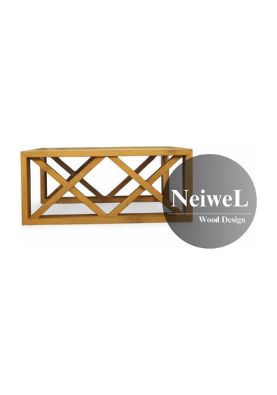 Neiwel Turkuaz Doğal Ahşap Sehpa-80-80 Açık Ceviz