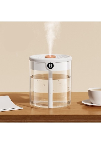 Ezere K15 Işıklı Led Ekranlı Humidifier Araç Ev Hava Nemlendirme Cihazı
