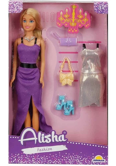3393 Sun-rst-sıs Minik Alisha Yedek Kıyafetli Bebek Set 29 Cm - S