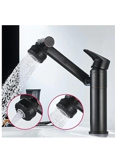 Fleko K11011-c Siyah Akrobat Lavabo Bataryası