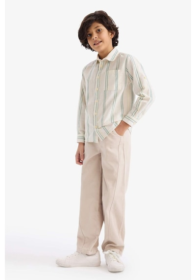 Defacto Erkek Çocuk Barrel Fit Düz Paça Gabardin Pantolon G8336a826spbg106 Bej-bg106