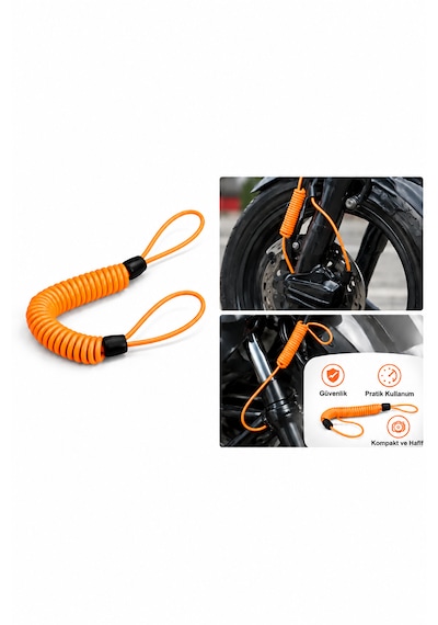 Hatırlatma Halatı & Kablosu Bisiklet, Motosiklet Ve Elektrikli Araçlar İçin Turuncu