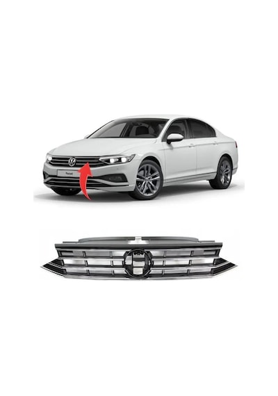 Autogp Vw Passat B8.5 Rline Ön Panjur Izgara Seti 2019+