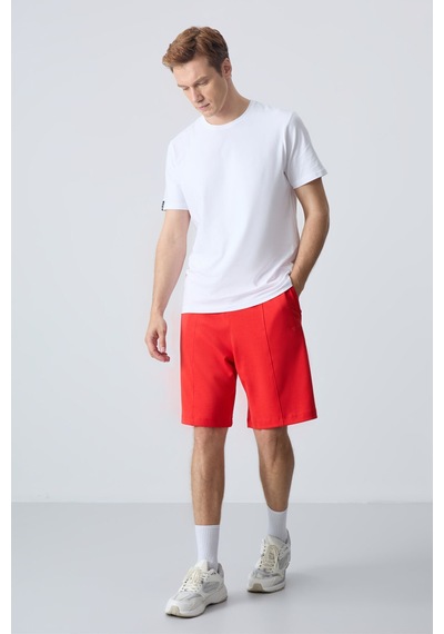 Air Jones Tommy Life Fiesta Pamuklu Kalın Yumuşak Dokulu Standart Fit Basic Erkek Şort - 81277 Kırmızı Air Jones Tommy Life Fiesta Pamuklu Kalın Yumuşak Dokulu Standart Fit Basic Erkek Şort - 81277 Kırmızı