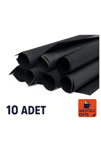 Saygılıofis Fon Kartonu 10 Lu Gri 50x70 Cm 1 Paket Siyah