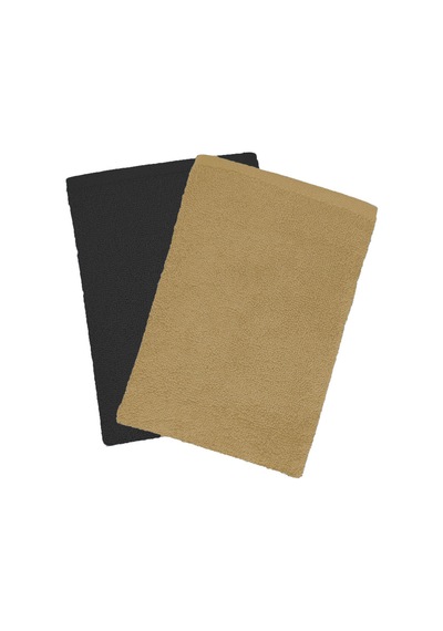 2 Li Lüks El Yüz Havlu Seti 50x90 Cm %100 Pamuklu Gramajlı Sija Bej