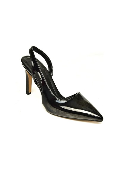Fox Shoes U404589408 Siyah Rugan İnce Topuklu Kadın Ayakkabı Siyah