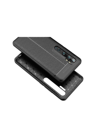 Xiaomi Mi Note 10 Kılıf Niss Tam Korumalı Lüx Deri Silikon Kapak