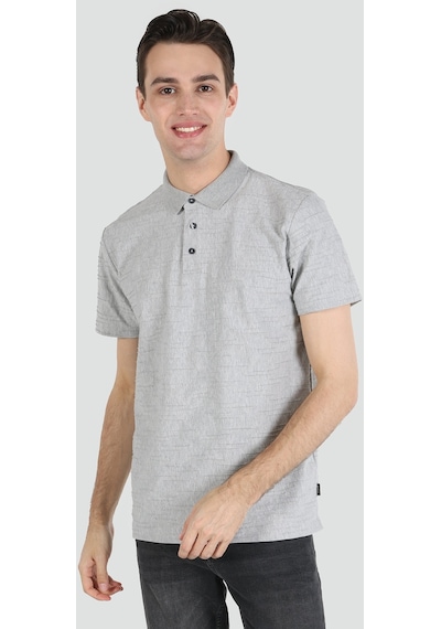 Colin'S Regular Fit Gri Erkek Polo Yaka Kısa Kol Tişört Cl1043613_Q1.V2_Gra