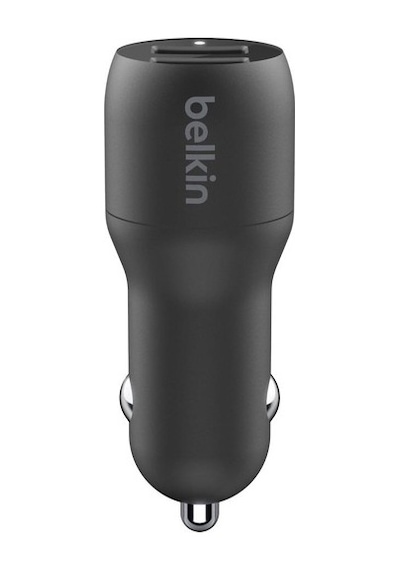 Belkin 24W Hızlı Araç Şarj Cihazı - 2 Port USB - Siyah