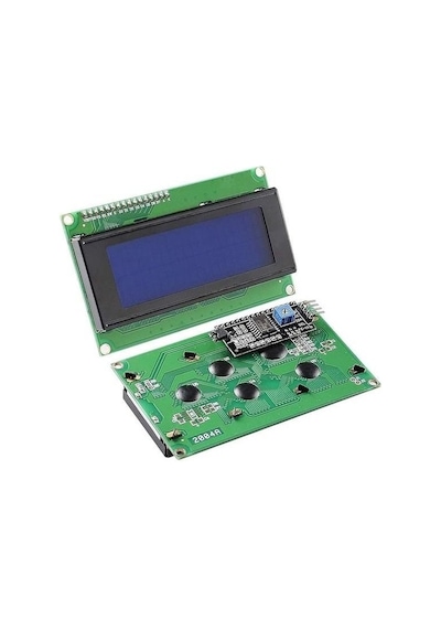 2004a 20x4 Lcd Ekran - I2c Lehimli Mavi Display