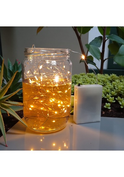 Upway 5 Metre Su Geçirmez Günışığı 50 Led Işık - Pilli Dekoratif Aydınlatma Sarı