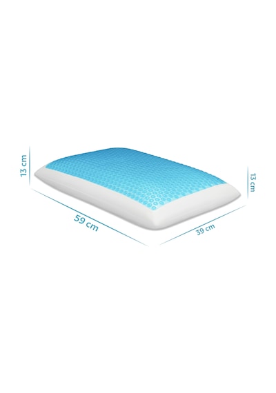 Viscofoam Evva Terletmeyen Ortopedik Yastık Serinleten Visco Yastık Jelli Yastık 59x39x13cm