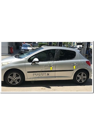 Db Chrome Peugeot 207 Kapı Kolu Nikelajı 2006-2012 4 Kapı P.Çelik