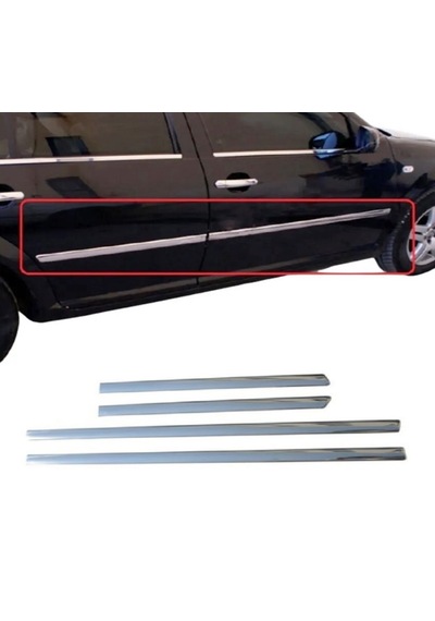 Vw Bora 1998-2004 Arası Krom Yan Kapı Çıta 4 Prç P.çelik