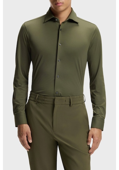 Boss Slim Fit Klasik Yaka Uzun Kollu Gömlek Erkek Gömlek 50567206 347 Haki