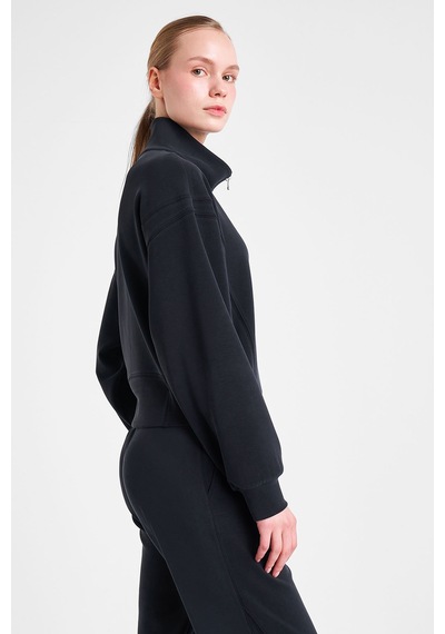 Lescon Kadın Fermuarlı Sweatshirt 25n-2105 Siyah