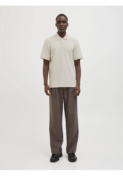 Jack & Jones Jack&jones Jjeaustin Erkek Polo T-shirt 12268130 Krem