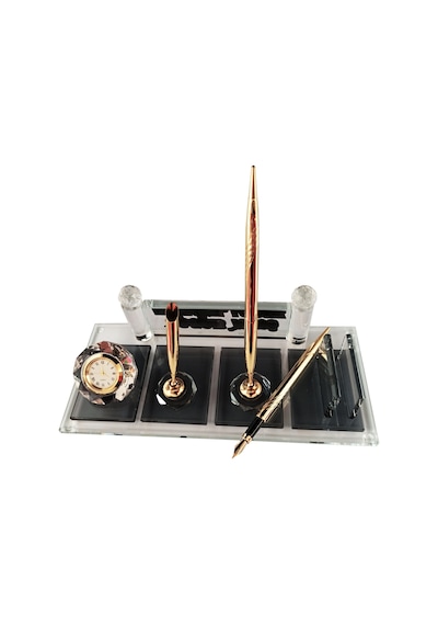 Mertkristal Kristal Masa İsimliği Kalemli Ofis Hediyesi M117