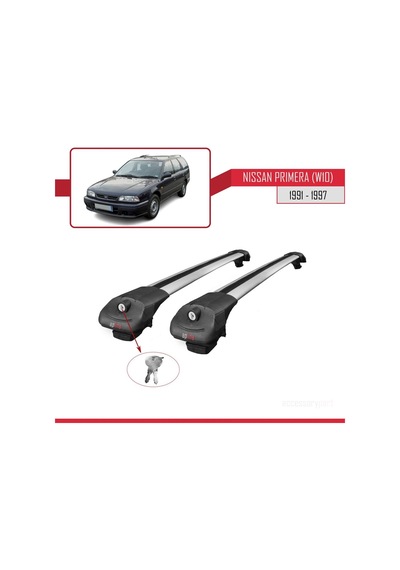 Nissan Primera W10 1991-1997 Arası İle Uyumlu Ace-1 Ara Atkı Tavan Barı Gri