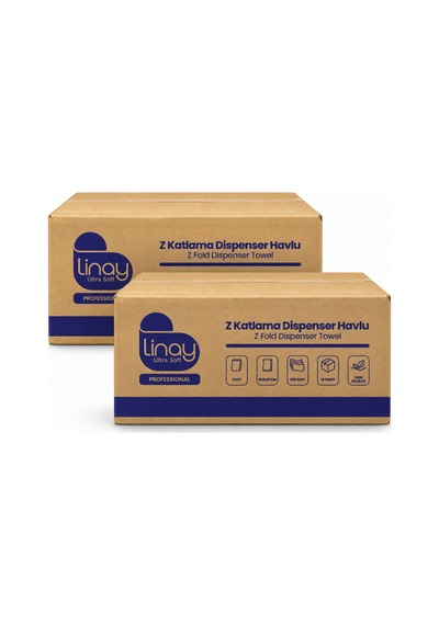 Linay Ultra Soft Z Katlama Dispenser Havlu 2 Katlı 200 Yaprak 24 Paket 2 Koli
