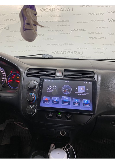 Honda Cıvıc Vtec 2001-06 9" Uyumlu Androıd Multimedya Gerçek 2/32 Kablosuz Carplay Geri Görüş Kameralı 9"