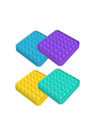 Pop It Tek Renk Özel Pop Duyusal Oyuncak Bubble Fidget Stres Oyuncağı Silikon Popit Zihinsel Rahatlama Eğlence Oyuncağı Renkli Fidget Oyuncak Çocuk Ve Yetişkinler İçin Eğlenceli Oyuncak