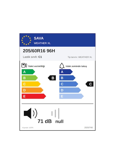 Sava 205/60 R16 96H XL Weather Dört Mevsim Lastiği 2026