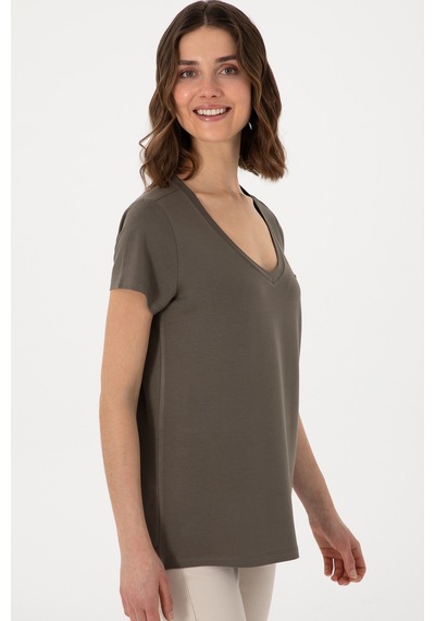 U.S. Polo Assn. Kadın Vizon Basic Tişört 50300829-VR052