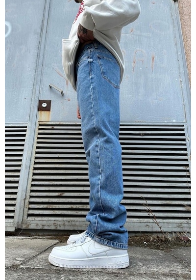 Mavi Baggy Pantolon A108 K-10 Mavi Erkek Mavi