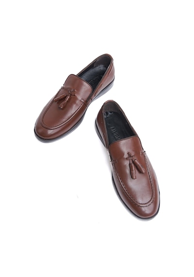Mubiano Hakiki Deri Mbd100-tb Taba Püsküllü Erkek Spor Ayakkabı & Loafer Taba