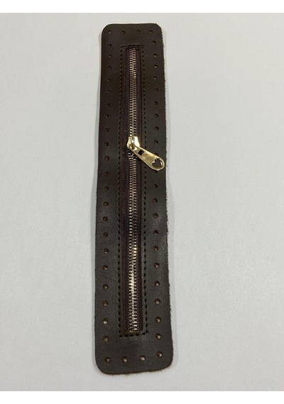 Karantuhafiye Derili Fermuar / Çanta Fermuarı / Kapak Fermuar 30 Cm Kahve Kahve Kahverengi