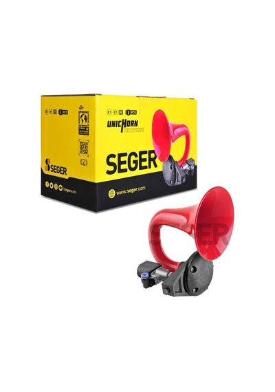 Seger-80jh Tek Boynuz Havalı Korna 24v Unıchorn , Kırmızı Plasti