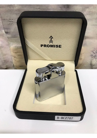 Promise Marka Benzinli Gümüş Gri Yuvarlak Logo Desenli Kişiye Öze