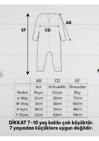 Nakışlı Uzun Kollu Oeko-tex Mikro Polar Bebek Çocuk Uyku Tulumu Unisex Tog 2 Genel