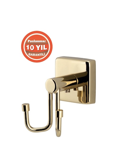 Çelik Banyo Paslanmaz Pirinç Vizyon Bornozluk Havlu Askısı Altın Gold