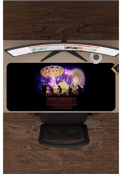 Stranger Things V5 90x40 Xxl Gaming Kauçuk Kaymaz Taban Mouse Pad Fare Altlığı